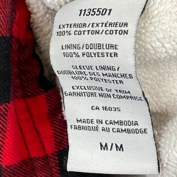 Buffalo Plaid Fleece Shacket Lined Shirt Jacket Red Black BC Clothing Women’s M - Picture 12 of 14